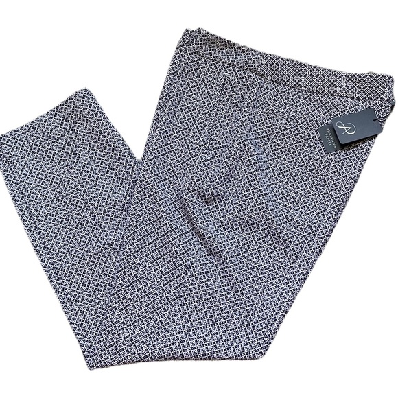 Adrianna Papell Pants - Adrianna Papell Slim Fit Ankle Pants Navy & White Size 10